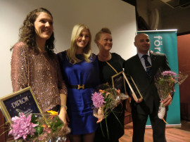 Mehrdad Nesaei, Louise Jutterström, Anna-Sofia Winroth tillsammans med Isabella Löwengrip, tvåa fr v