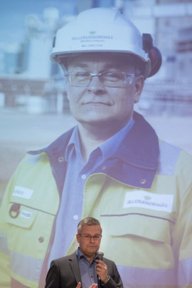 Magnus Kangas, fabriksdirektör på BillerudKorsnäs i Gävle. Foto Per-Erik Jäderberg